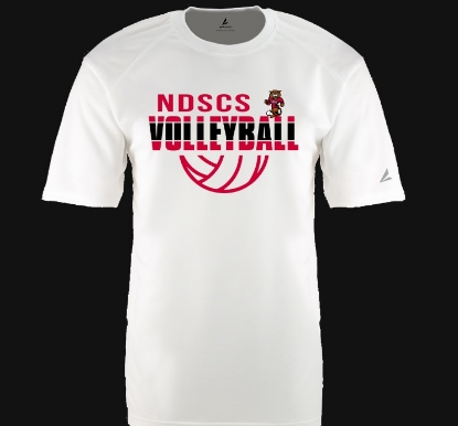 White NDSCS Volleyball T-shirt