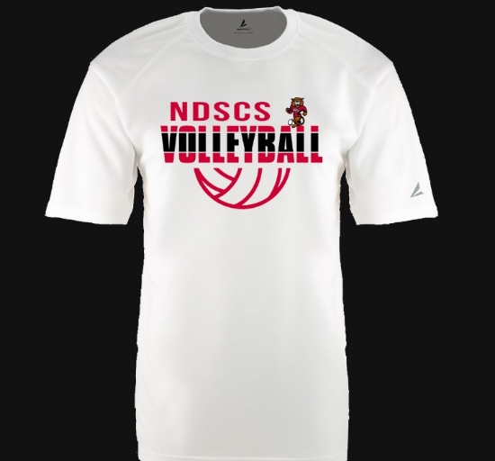 White NDSCS Volleyball T-shirt